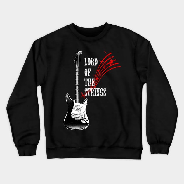 electric guitar, Lord Of The Strings Crewneck Sweatshirt by hottehue
